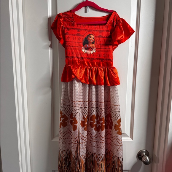 Disney Red and White Moana Kids Nightgown - Picture 1 of 4